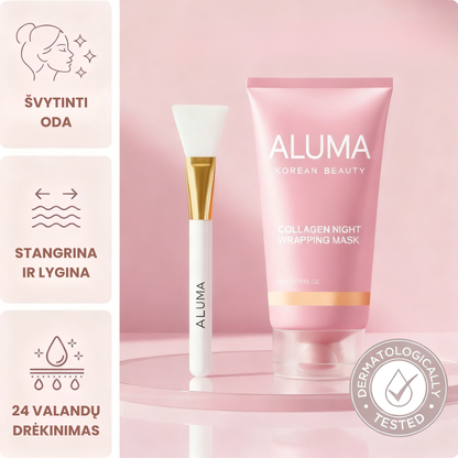 Kolageno apgaubiamoji naktinė kaukė