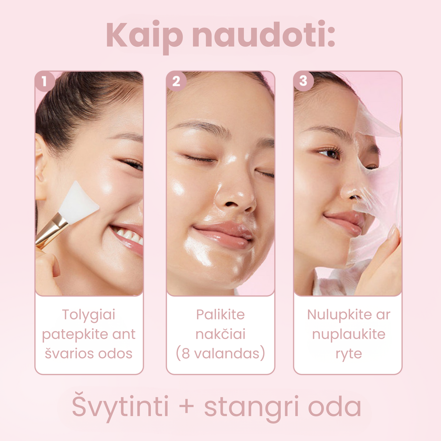 Kolageno apgaubiamoji naktinė kaukė